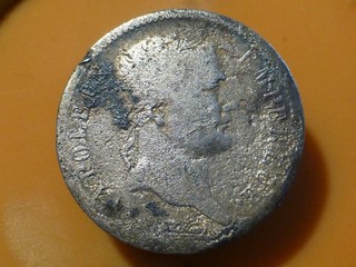 1 FRANC (ARGENT) NAPOLEON EMPEREUR 1808 A RARE & QUALITE B !