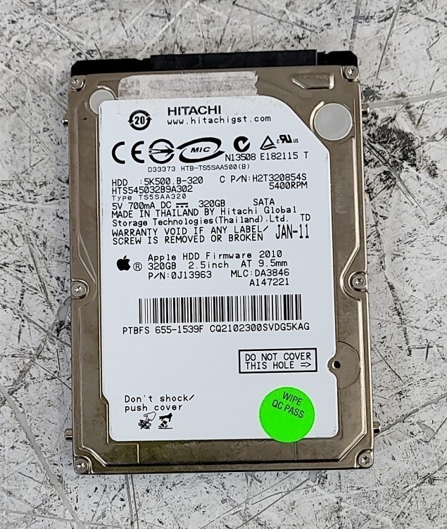 Hitachi HTS545032B9A302 320GB Internal 5400RPM 2.5