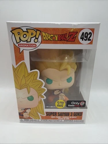 Funko POP! Dragon Ball Z Super Saiyan 3 Goku #492 Glow Gamestop Exclusive