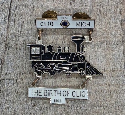 Vtg 1981 Lions Club Pin The Birth Of Clios Train Great Shape