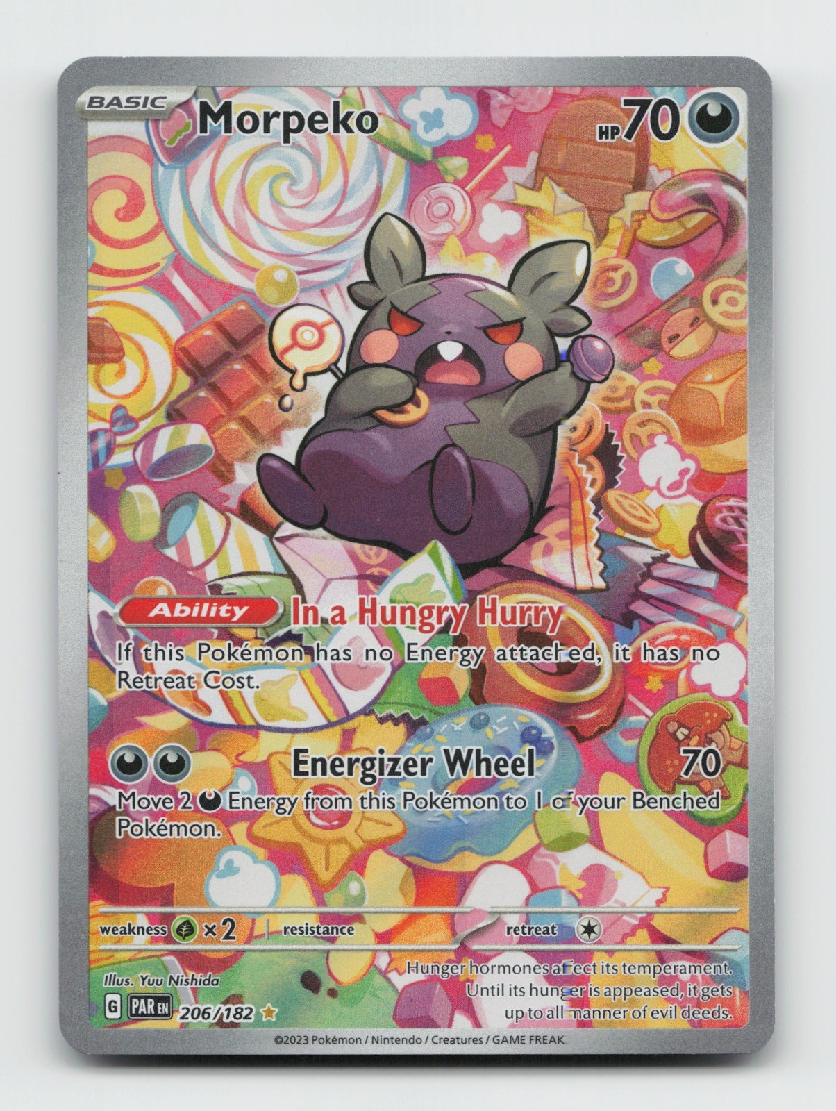 Morpeko Illustration Rare SV04: Paradox Rift 206/182 NMHolo