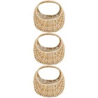 3 Pack Korb Geflochten Geflochtener Handgewebter Aufbewahrungskorb