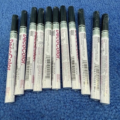 11x Fine Point Black Paint Marker for Art Crafts DIY Projects UCH200S01 Oil