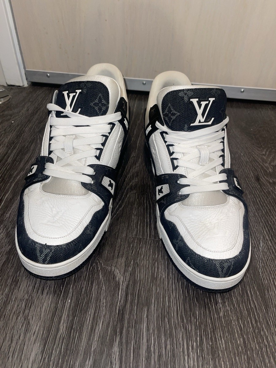 Louis Vuitton LV Trainer White Black Sneaker Size 43/US 10 |100