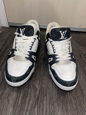 Louis Vuitton LV Trainer White Black Sneaker Size 43/US 10 |100