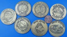 NASA medallion coin Lot of 7 vtg Space Shuttles Columbia Endeavour Atlantis