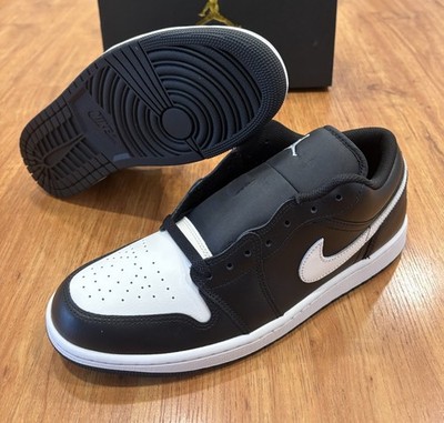 Nike Air Jordan 1 Low Shoes Orca White Black 553558-043 Men's 13