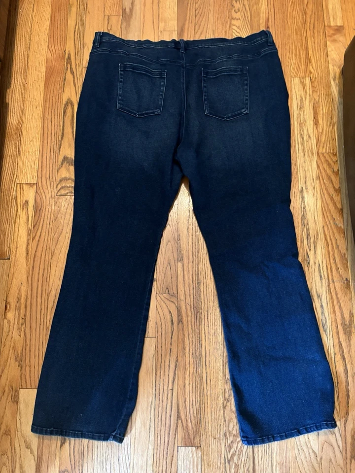 DG2 by Diane Gilman Jeans 24 WT Stretch Denim Bootcut Dark Blue - Image 3 of 4