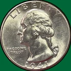 1941 Washington Quarter Silver Brilliant Uncirculated BU Coin #43376