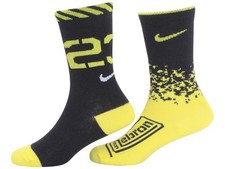 Nike Little Boy's Crew Socks 2-Pairs Lightweight Truck Black Sz. 4-5 Fits 7C-10C