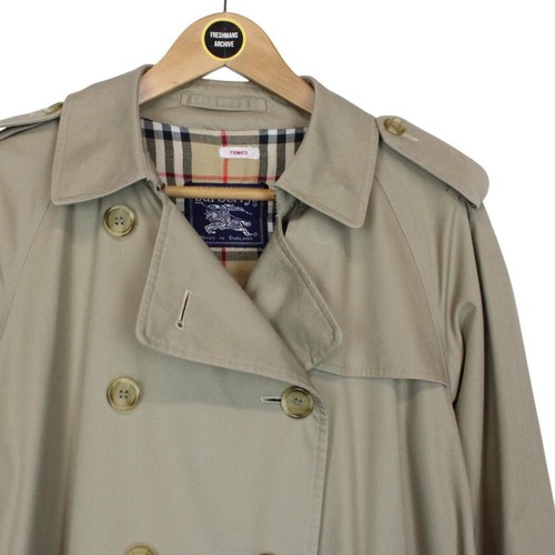 Vintage Trenchcoat 90er Burberry beige zweireihig mit Gürtel - Bild 3 von 6