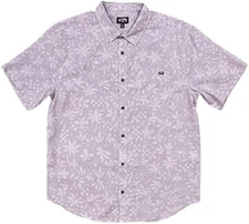 Billabong Men's Sundays Short Sleeve Lounge Hawaiian shirt Purple NEW M $60