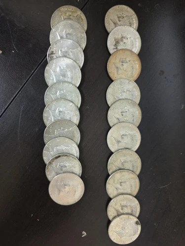 Roll Of 20 40% Silver Kennedy Half Dollars  1965-1969 $10 Face