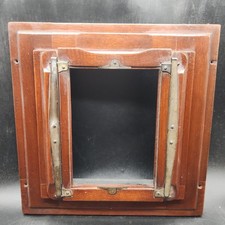 Vtg Mahogany 11.5" x 11.5" to 5x7" Reducing Camera Back - EX Finish - No Glass