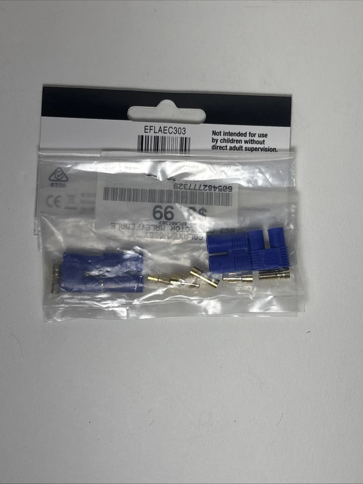 EFLAEC303 EC3 Device & Battery Connector, Male/female E-flite - Image 2 of 2