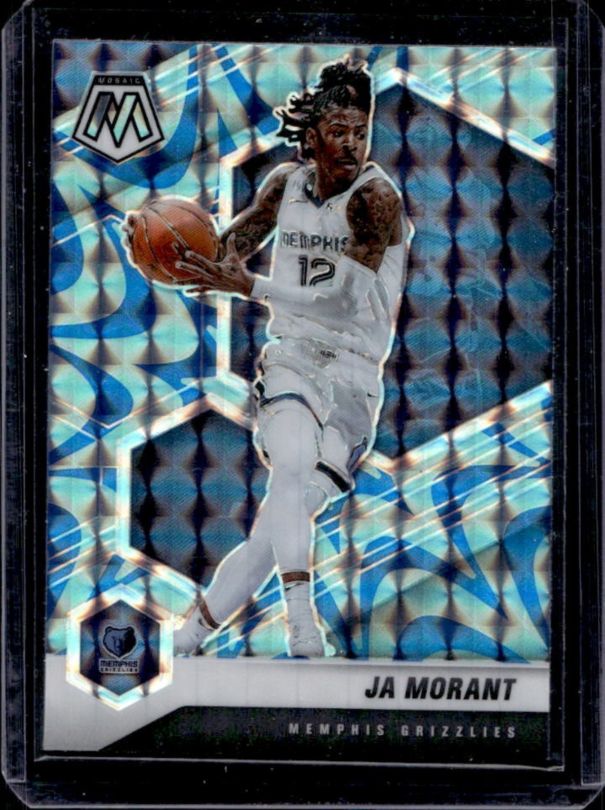 2020-21 Panini Mosaic Ja Morant Reactive Blue #40 Grizzlies