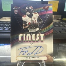 2025 Topps Finest Tez Johnson Rookie Finest Auto Refractor #RFA-TZJ Buccaneers