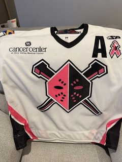 Maglia Ned Havern Game Worn Wheeling Chiodatrici Cancro al Seno Taglia 56