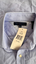 New NWT TOMMY HILFIGER Men's Shirt Button Up Long Sleeve Size 16 1/2 34-35