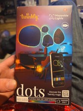 Twinkly Dots String Lights App-Controlled Flexible 60 LED 10 ft , Clear Wire