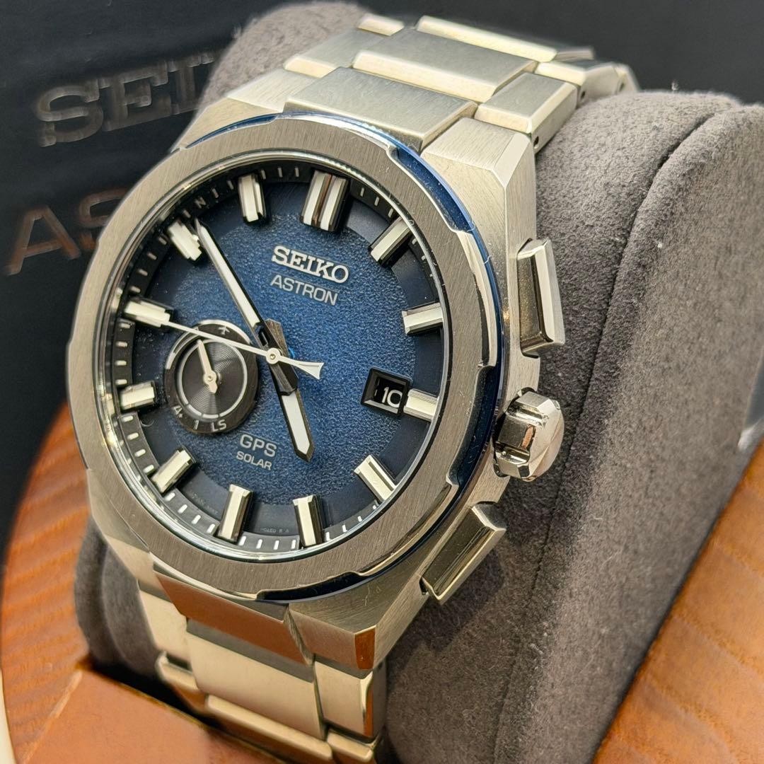 SEIKO Astron SBXD023 Titanium Men's Solar GPS Blue Dial image 3