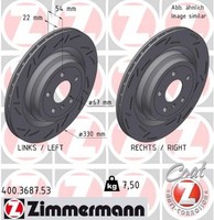 2X Zimmermann Bremsscheibe Black Z 400.3687.53 FüR Mercedes GLE W166 C292 Klasse