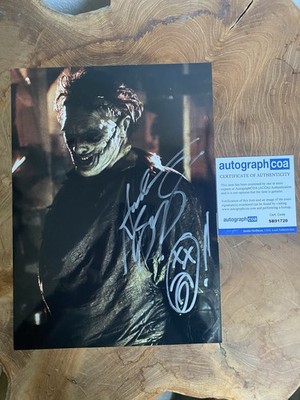 Andrew Bryniarski signed Autogramm Leatherface Texas Chainsaw ACOA Großfoto