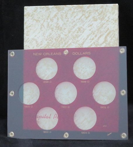New Orleans Dollars 1898-1904 *Capital Plastics* 7 Coin Holder Red