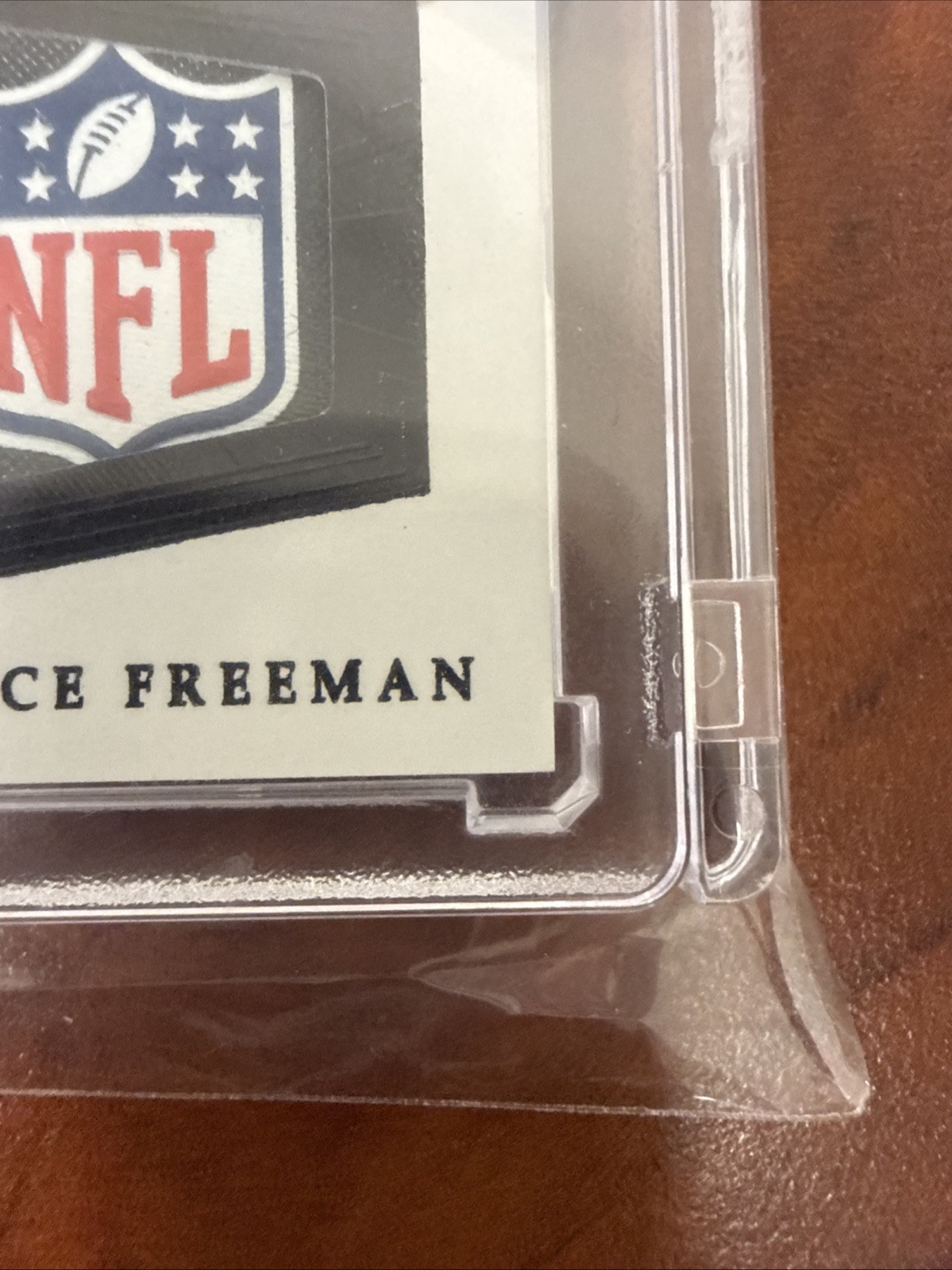 2018 Panini Flawless Dual NFL Patch 1/1 Bradley Chubb / Royce Freeman One of One view 3