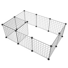 Pet Playpen Crate Metal Fence Pet Puppy Play Pen Exercise Cage Indoor Outdoor