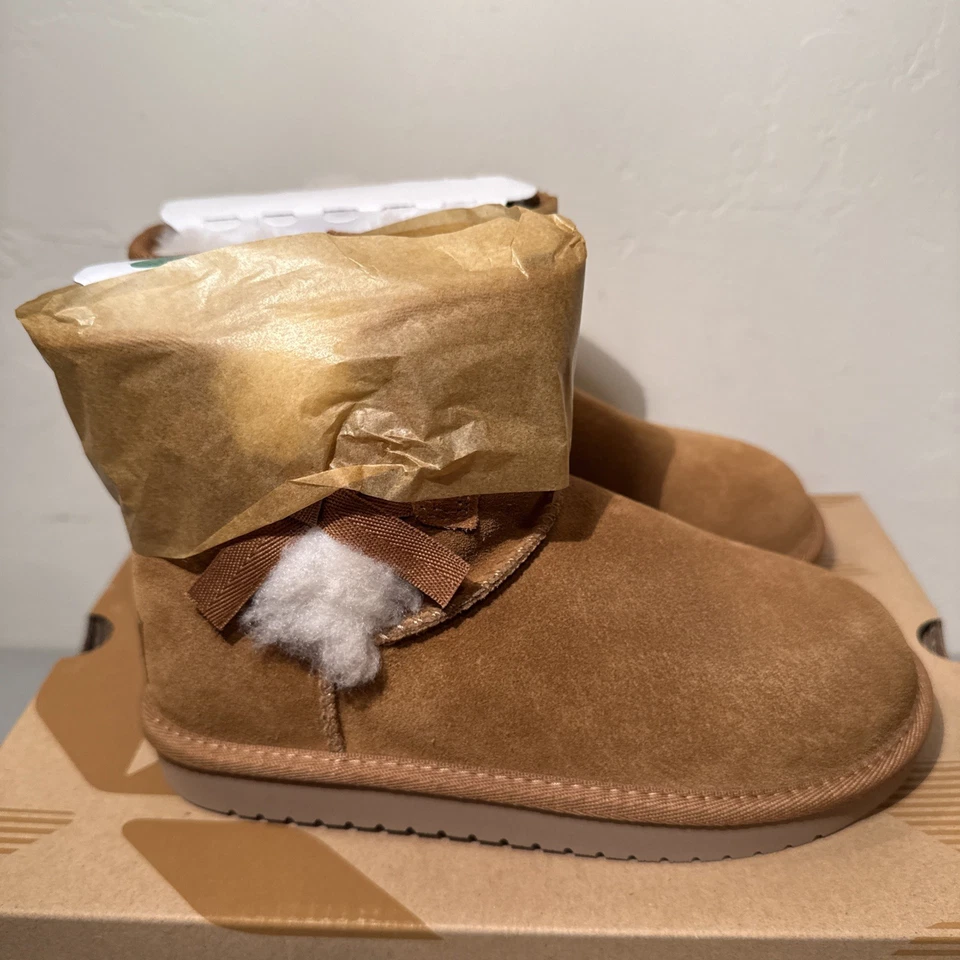 Koolaburra By Ugg Toddler Girls Victoria Mini Booties Suede Zip Up Brown Size 13 - Image 2 of 4