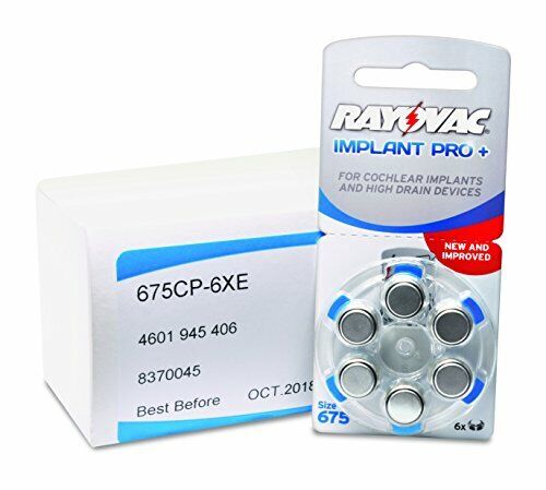 Rayovac New Implant Pro + Plus Cochlear Implant Batteries