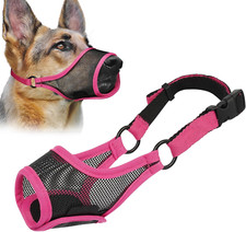 Bozal Malla Perros Peque os Mordida Masticar Ajustable Rosa XS