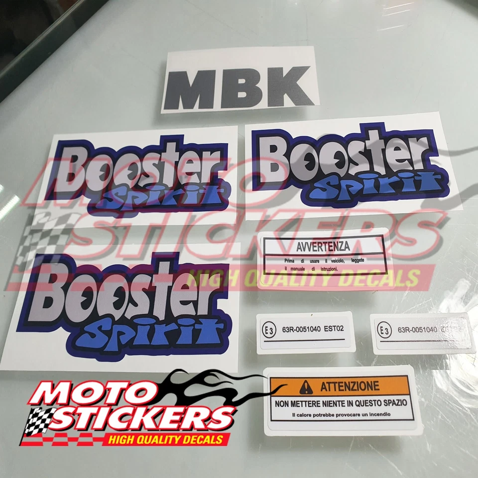 MBK Booster spirit 1997 blu - kit replica adesivi - moto stickers