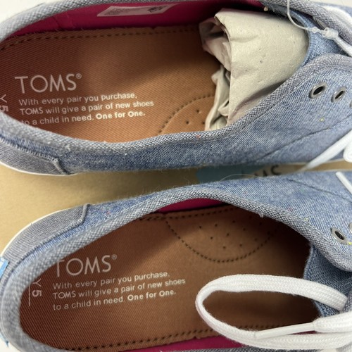 Zapatillas Toms Zuma Azul Multi Moteado Cambray Juvenil Talla 5 Nuevas en Caja - Imagen 6 de 9