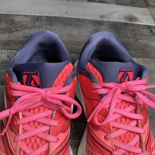 Brooks Womens Launch Pink ~ Blue Running Shoes Sneakers Size 9 B - 1201781B635 - Picture 9 of 12