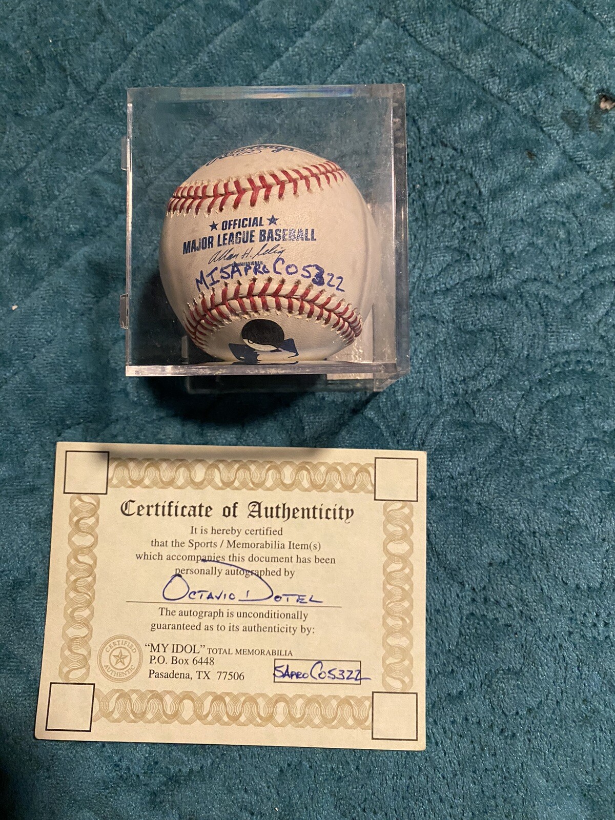 Octavio Dotel Auto Baseball W/Cube, Nameplate, COA, Houston Astros eBay