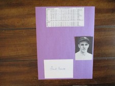 FRANKIE  CROSETTI(D-2002)Signed Trimmed Index Card w/8 x 11 Display w/Obit/Photo
