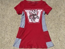 Univeristy of Wisconsin Madison Badgers Handmade toddler 3t tunic t shirt dress