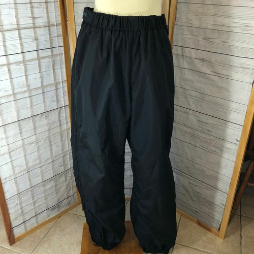 Black Elastic Waist Snow Ski Pants Size 