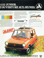 publicité Advertising 0323 1980  Lancia  Autobianchi Chardonnet  A 112 Junior