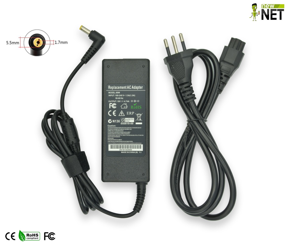 Alimentatore 90W Per Acer Aspire (5930G, 5930, E Molti Altri) – Siliconvalleystore Nero, 19V 4.74A - Foto 3