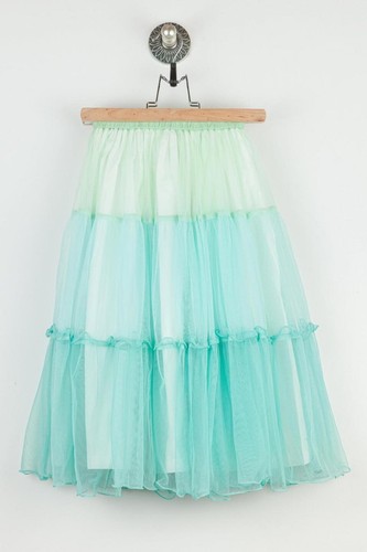 Wildlings WDW Well Dressed Wolf Teal Ombre tulle Maxi Skirt Size XS X Small NWT - Picture 3 of 3