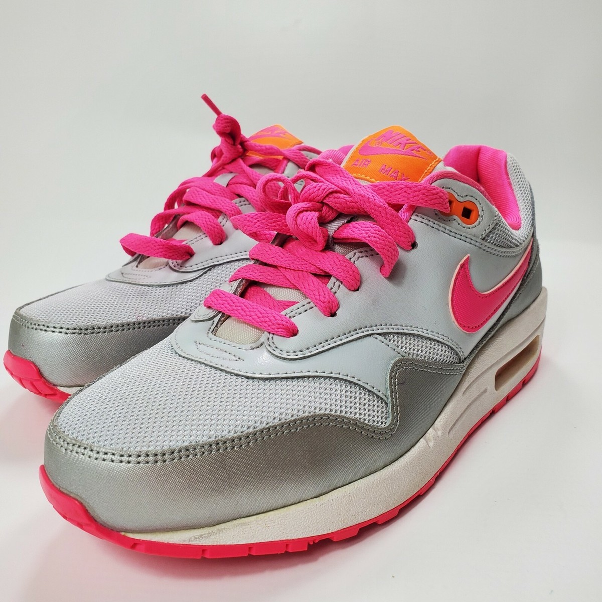 Nike Air Max Youth White Pink/Silver Size 7Y Women's 653653-005