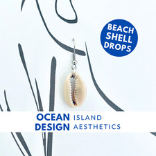 Shell Earrings Beach Cowrie Drops Natural Ocean Style Summer Dangles
