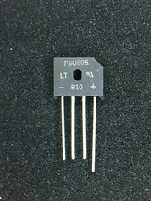 PBU605 LITE ON DIODE Bridge Rectifiers 6A 4 PIN 6 PIECES