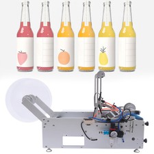 110V Semi-automatic Round Bottle Labeling Machine Aluminum for Food Industries