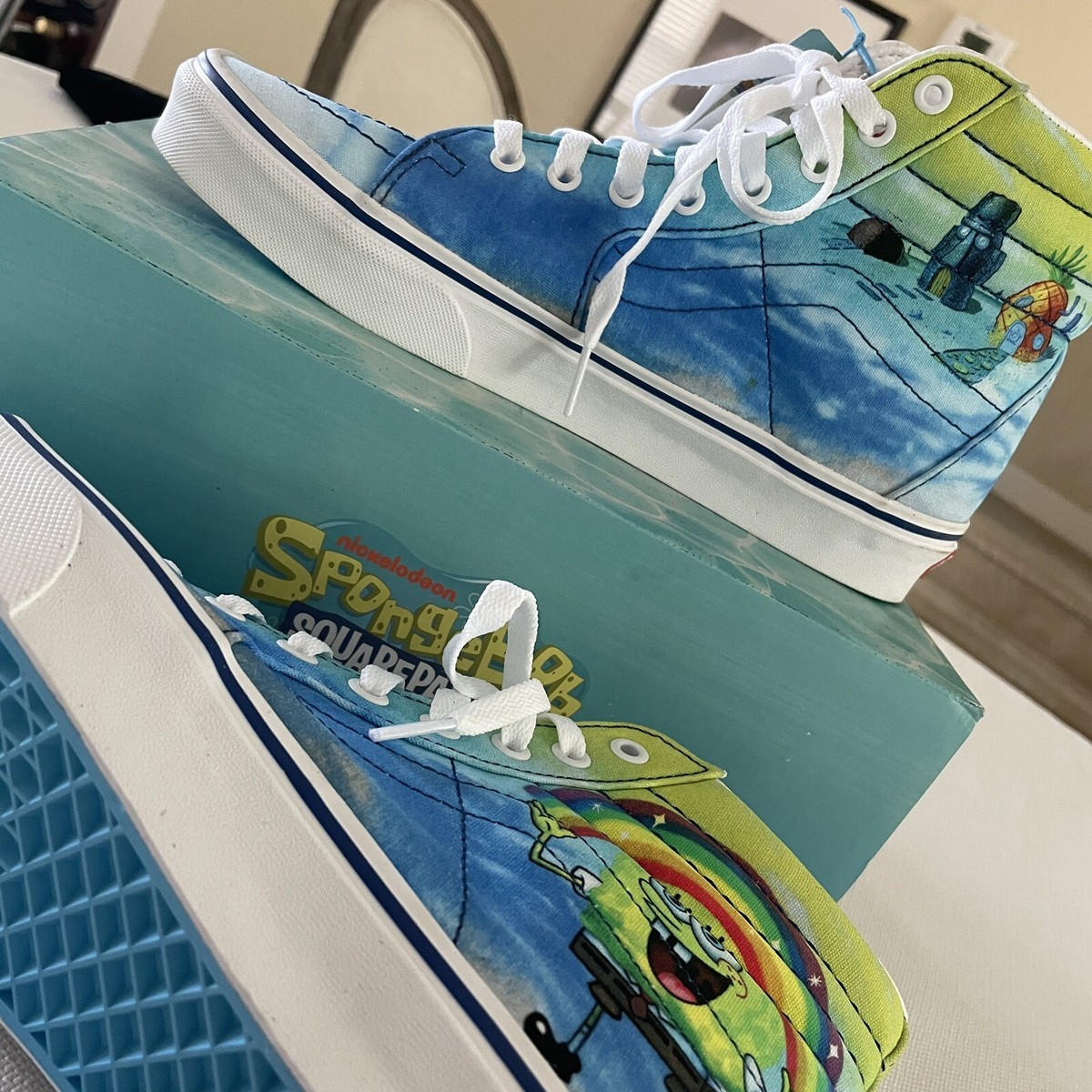 Men's 9.5 Vans X SpongeBob Sk8-Hi Imagination Limited