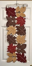 Table Runners SET OF TWO Harvest Season Cut Out Leaves 36x13” Fall Thanksgiving