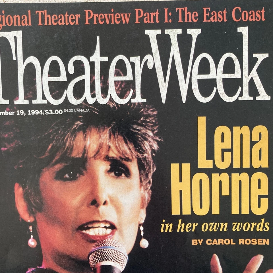 Lena Horne Theater Week Magazine 1994 Interview Article Carnegie Hall Engagement - Image 2 of 4